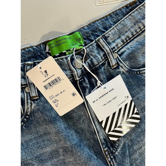 FREE PEOPLE NWT WOMEN'S 30 FREE "THE VIRGIN LABEL" DISTRESSED STRAIGHT LEG JEAN - Picture 6 of 9